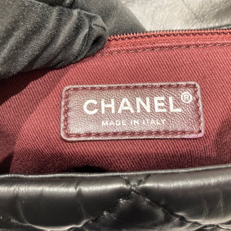 CHANEL 香奈兒 CF 毛呢 肩背包 紅色/黑色 銀鍊-23