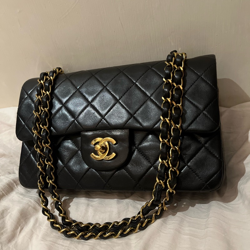 Chanel cf23 絕版 黑色 黑金 老香 甜甜售-0