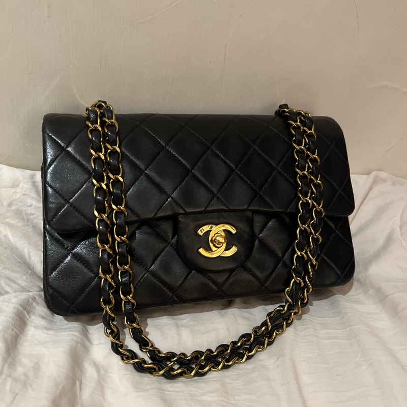 Chanel cf23 絕版 黑色 黑金 老香 甜甜售-1