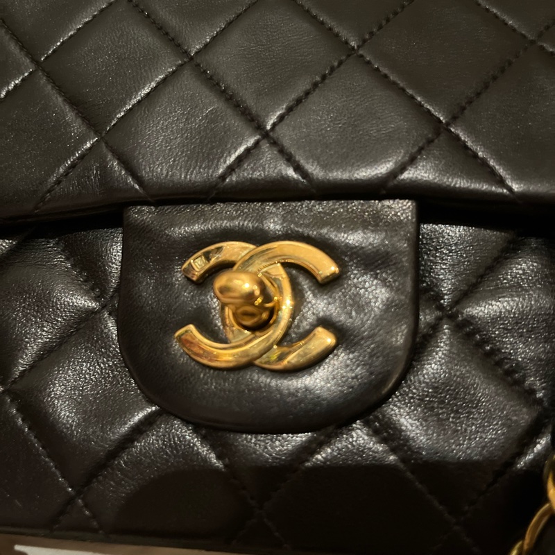 Chanel cf23 絕版 黑色 黑金 老香 甜甜售-2