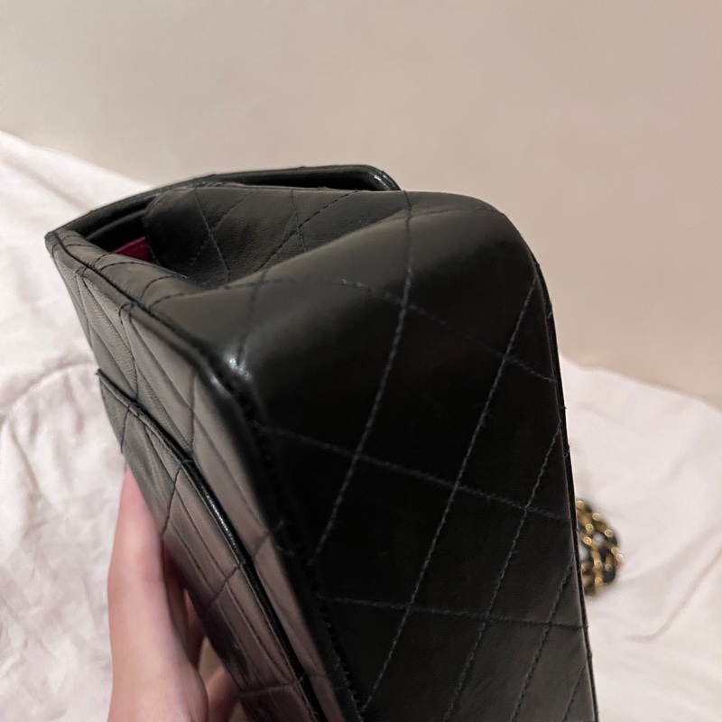 Chanel cf23 絕版 黑色 黑金 老香 甜甜售-5