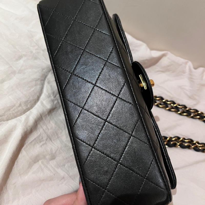 Chanel cf23 絕版 黑色 黑金 老香 甜甜售-6
