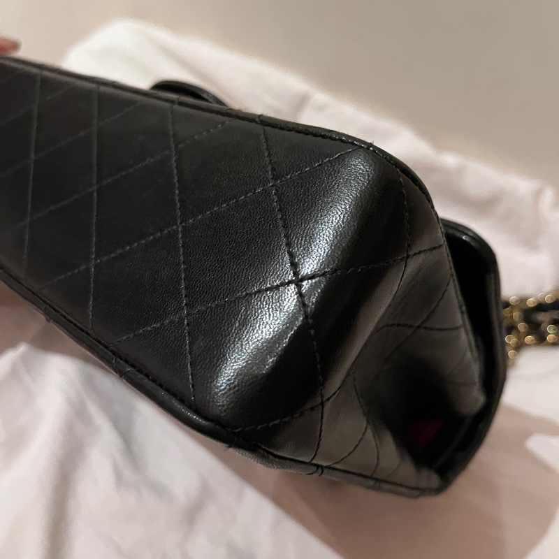 Chanel cf23 絕版 黑色 黑金 老香 甜甜售-7