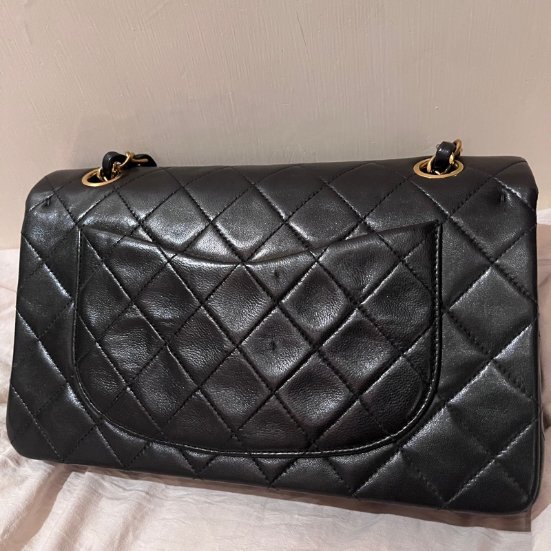 Chanel cf23 絕版 黑色 黑金 老香 甜甜售-9