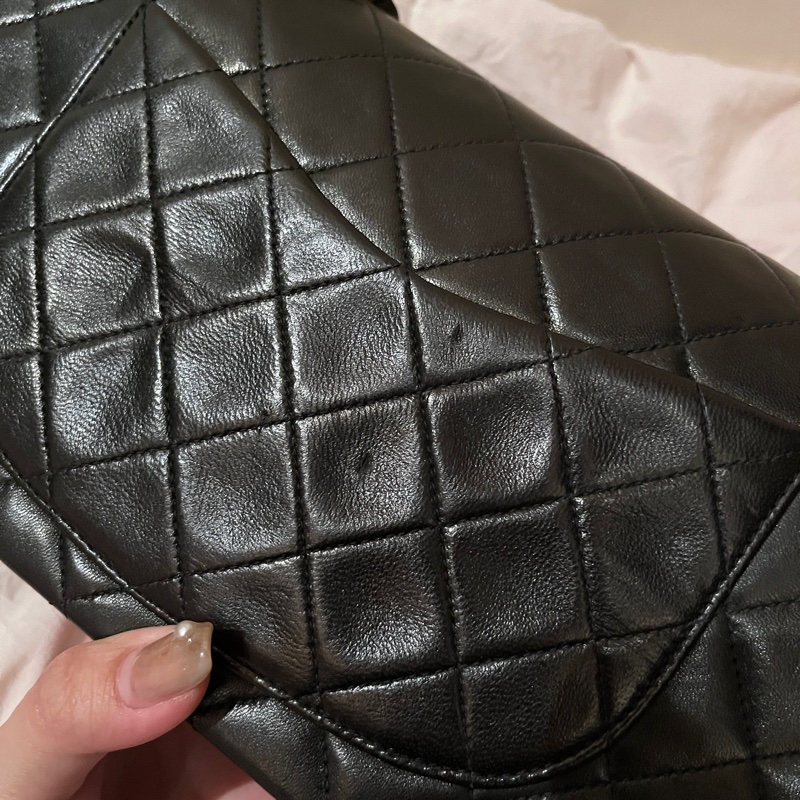 Chanel cf23 絕版 黑色 黑金 老香 甜甜售-10