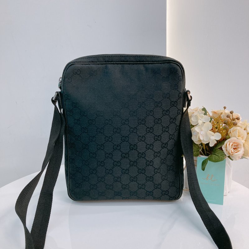 MS0681	Gucci 古馳男款經典暗花紋肩帶包包 Men Messenger Crossbody Canvas-2