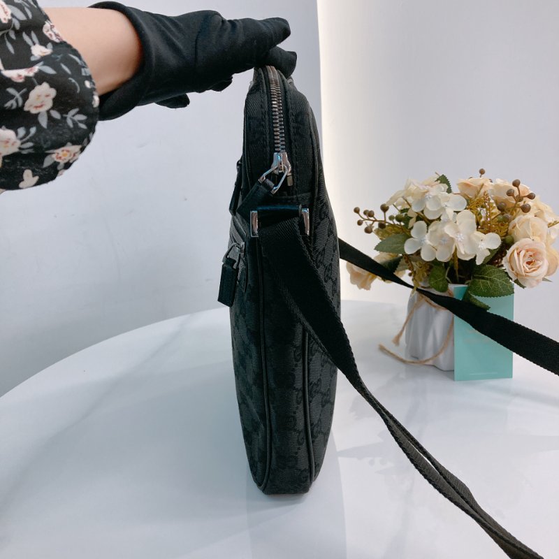 MS0681	Gucci 古馳男款經典暗花紋肩帶包包 Men Messenger Crossbody Canvas-4