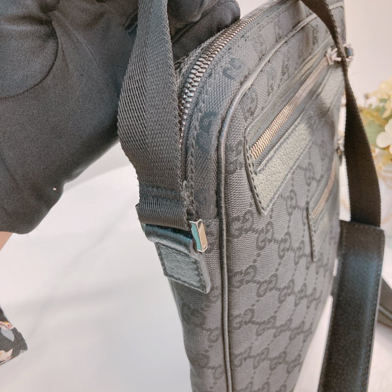 MS0681	Gucci 古馳男款經典暗花紋肩帶包包 Men Messenger Crossbody Canvas-12