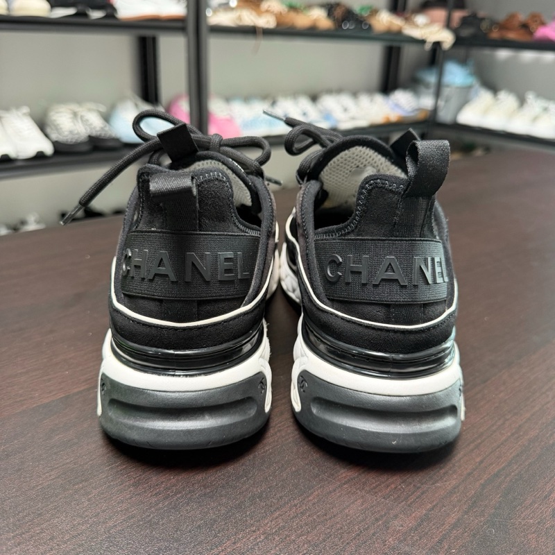 Chanel正品香奈兒運動鞋 氣墊黑色低幫徽標運動鞋 39碼-2