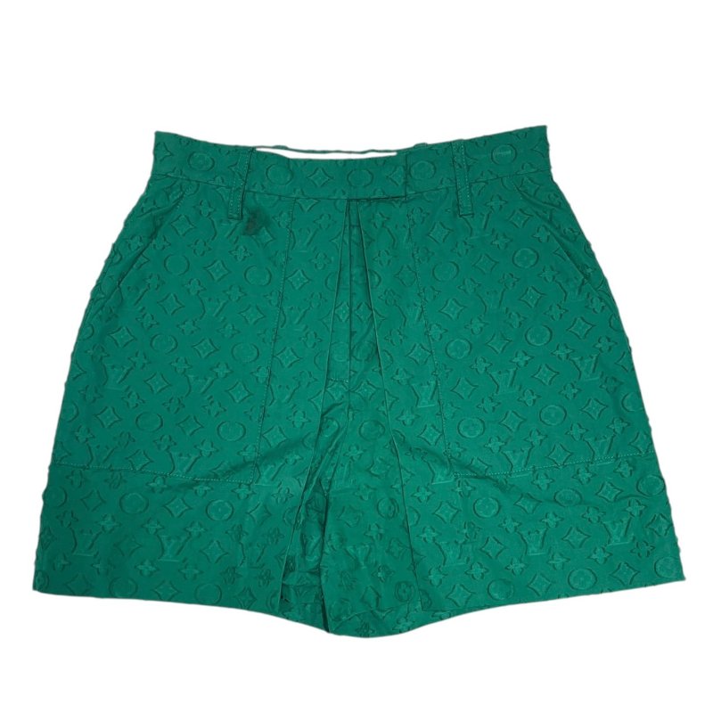 LOUIS VUITTON 路易威登 老花裙褲 100%純棉 綠色 SIZE:34-1