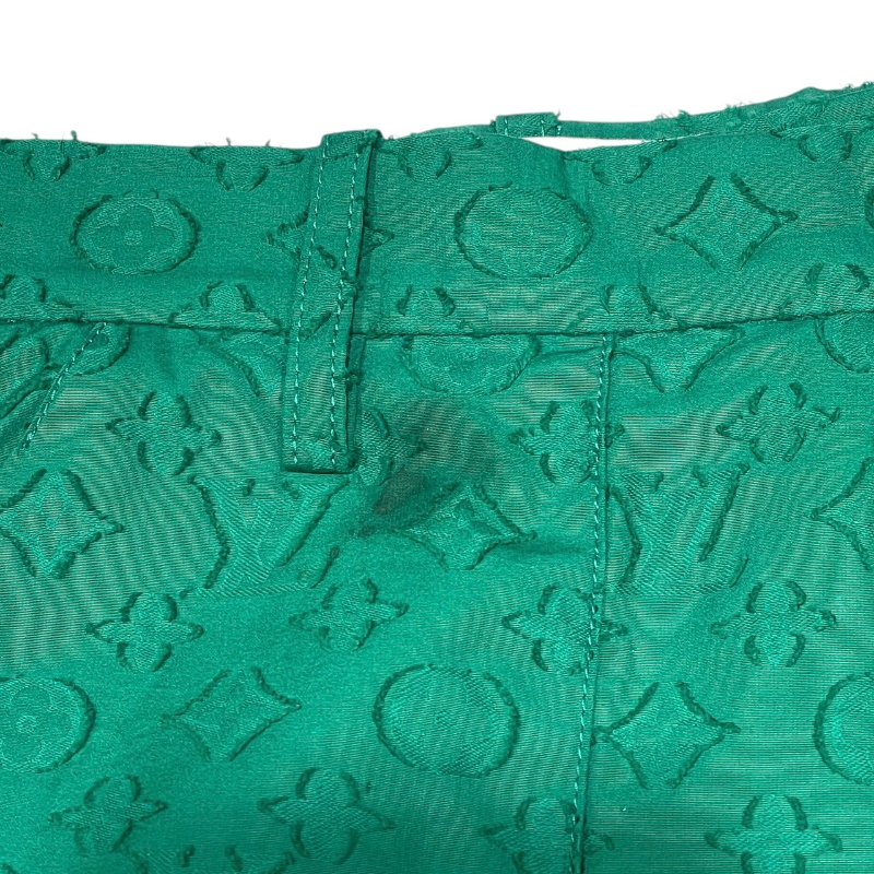 LOUIS VUITTON 路易威登 老花裙褲 100%純棉 綠色 SIZE:34-5