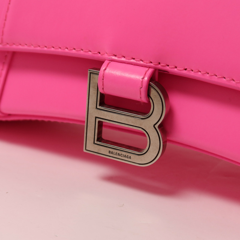 BALENCIAGA 牛皮皮革Hourglass HandBag Small手挽肩背兩用袋-10