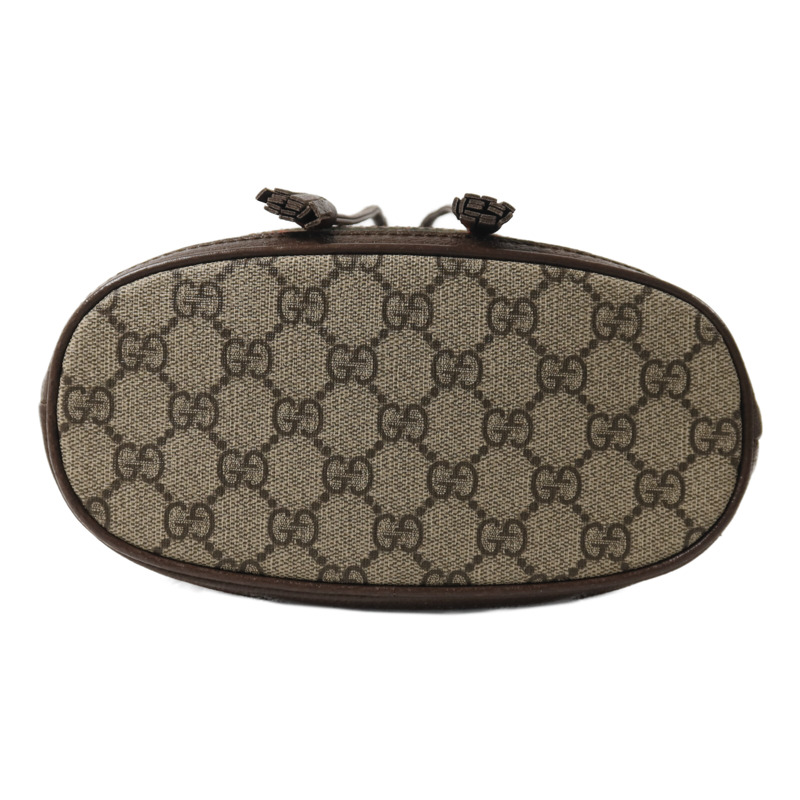 GUCCI 塗層帆布/牛皮皮革Ophidia GG Bucket手挽肩背兩用袋-3