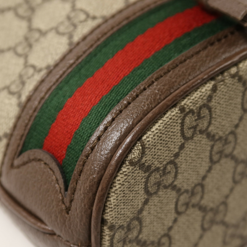 GUCCI 塗層帆布/牛皮皮革Ophidia GG Bucket手挽肩背兩用袋-10