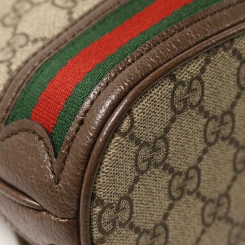 GUCCI 塗層帆布/牛皮皮革Ophidia GG Bucket手挽肩背兩用袋-12