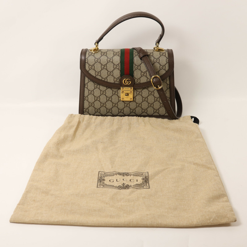 GUCCI 塗層帆布Top Handle手挽肩背兩用袋-8