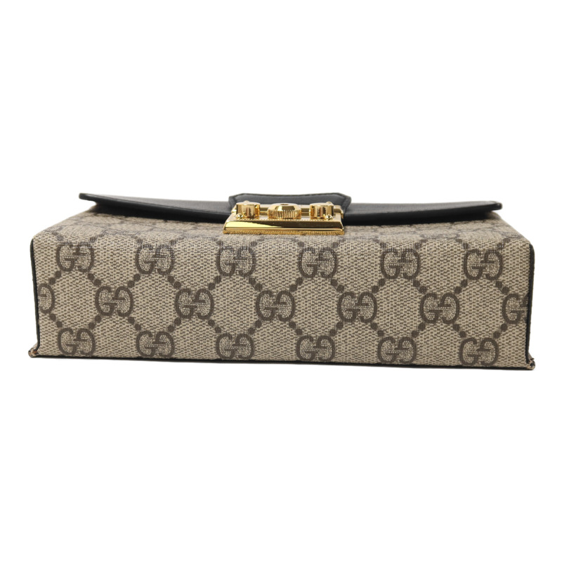 GUCCI 塗層帆布PadLock Mini手挽肩背兩用袋-3