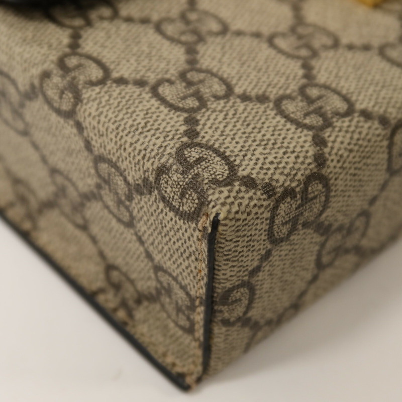 GUCCI 塗層帆布PadLock Mini手挽肩背兩用袋-10