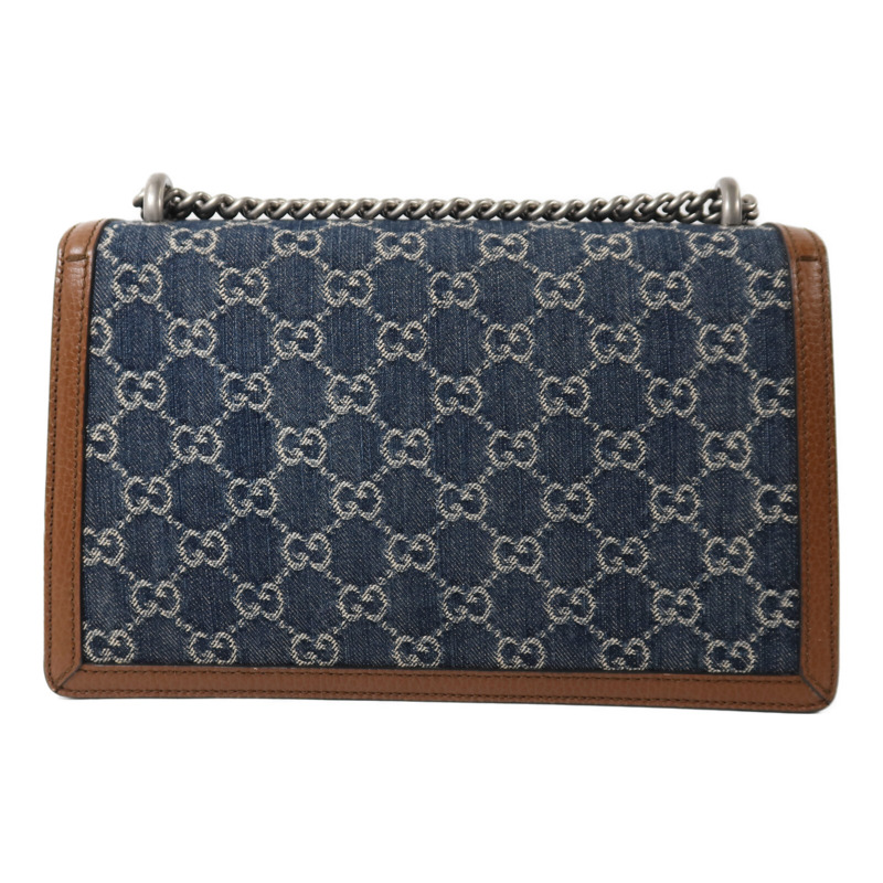 GUCCI 帆布/牛皮皮革Dionysus鏈帶肩背袋-1