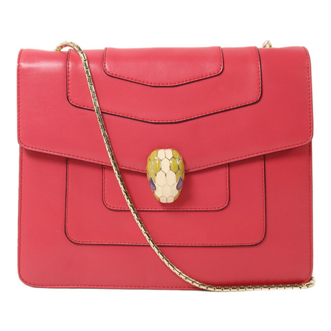 BVLGARI 牛皮皮革Shoulder Bag鏈帶肩背袋