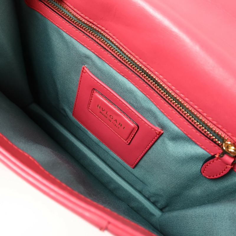 BVLGARI 牛皮皮革Shoulder Bag鏈帶肩背袋-4