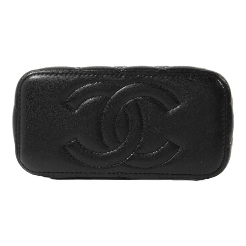 CHANEL 羊皮皮革Vanity Case With Top Handle鏈帶手挽肩背兩用袋-3