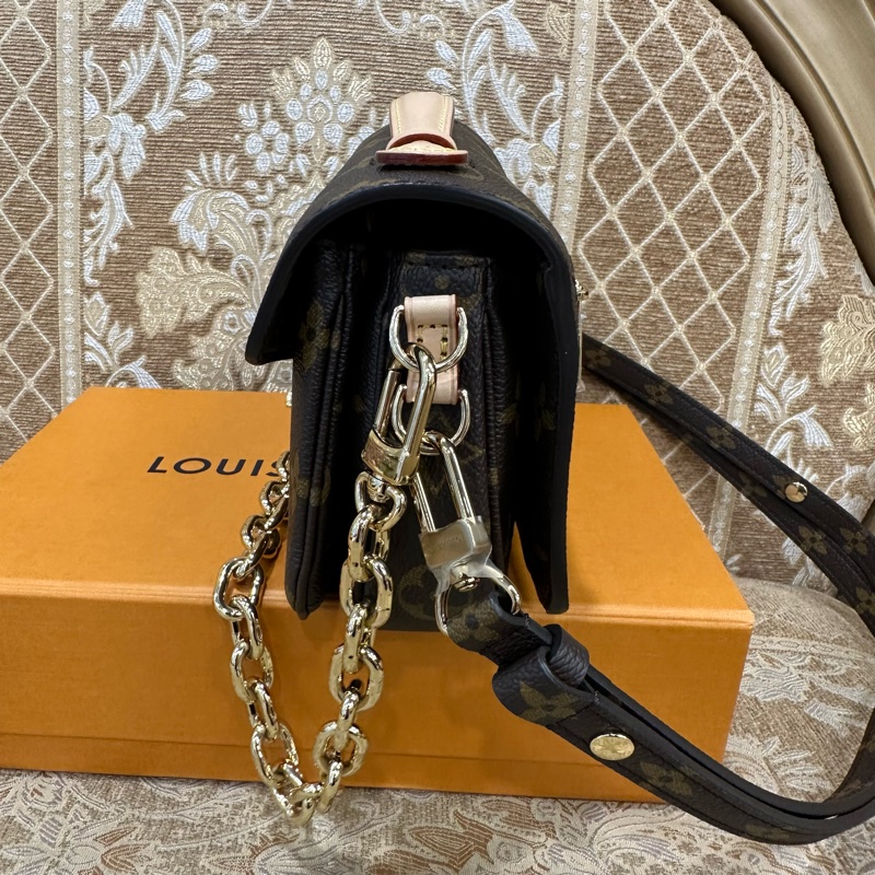 LV 原花金釦Pochette Metis East West手提肩斜背郵差包M46279-2