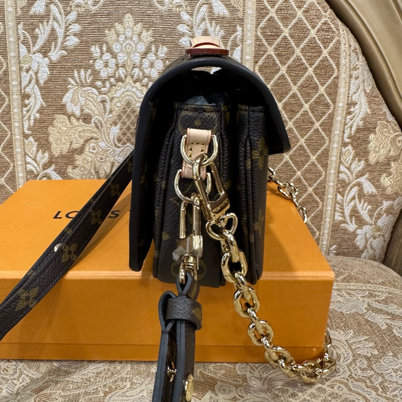 LV 原花金釦Pochette Metis East West手提肩斜背郵差包M46279-3