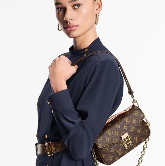 LV 原花金釦Pochette Metis East West手提肩斜背郵差包M46279-17