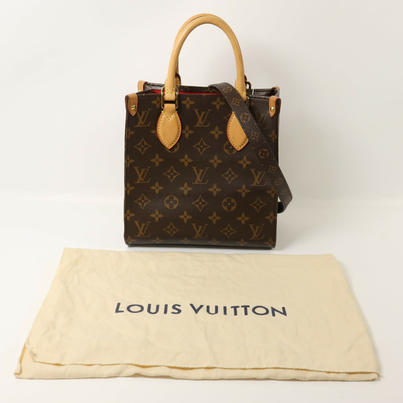 LOUIS VUITTON Monogram Sac Plat BB手挽肩背兩用袋-7