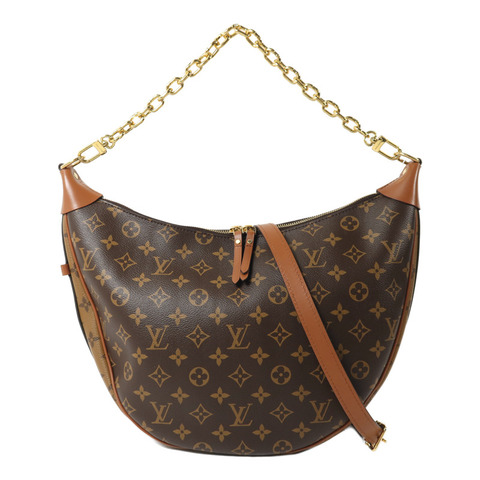 LOUIS VUITTON Monogram Reverse Loop Hobo手挽肩背兩用袋