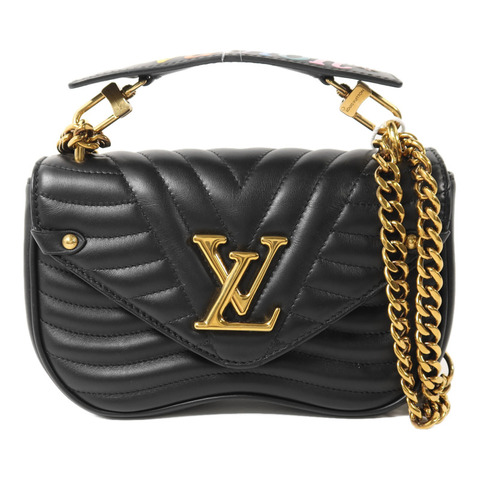 LOUIS VUITTON 牛皮皮革New Wave PM鏈帶手挽肩背兩用袋