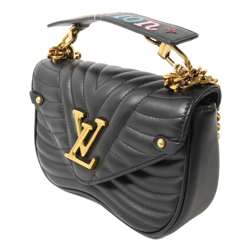 LOUIS VUITTON 牛皮皮革New Wave PM鏈帶手挽肩背兩用袋-2