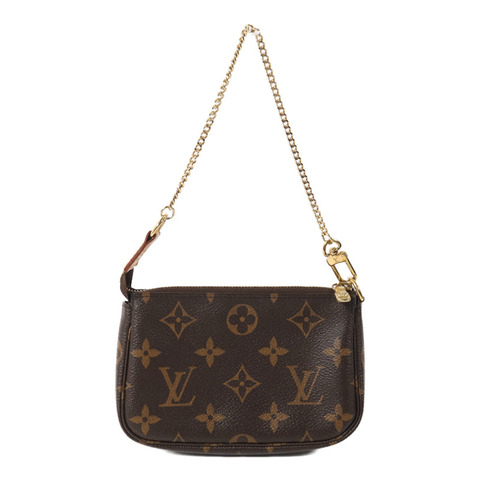 LOUIS VUITTON Monogram Mini Pochette Accessoires鏈帶手挽袋