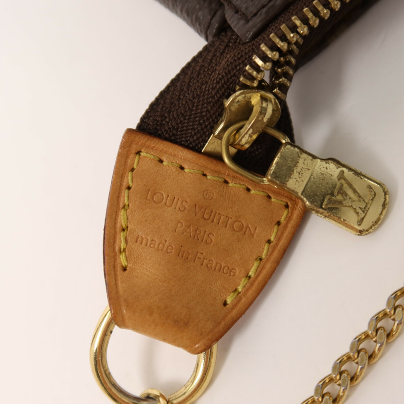 LOUIS VUITTON Monogram Mini Pochette Accessoires鏈帶手挽袋-5