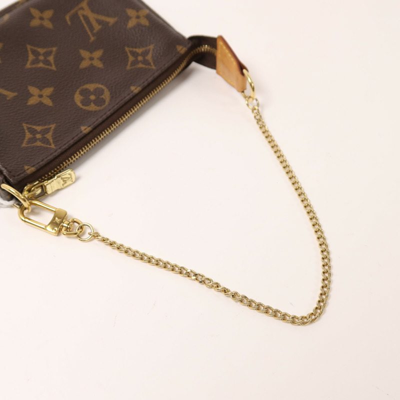 LOUIS VUITTON Monogram Mini Pochette Accessoires鏈帶手挽袋-7