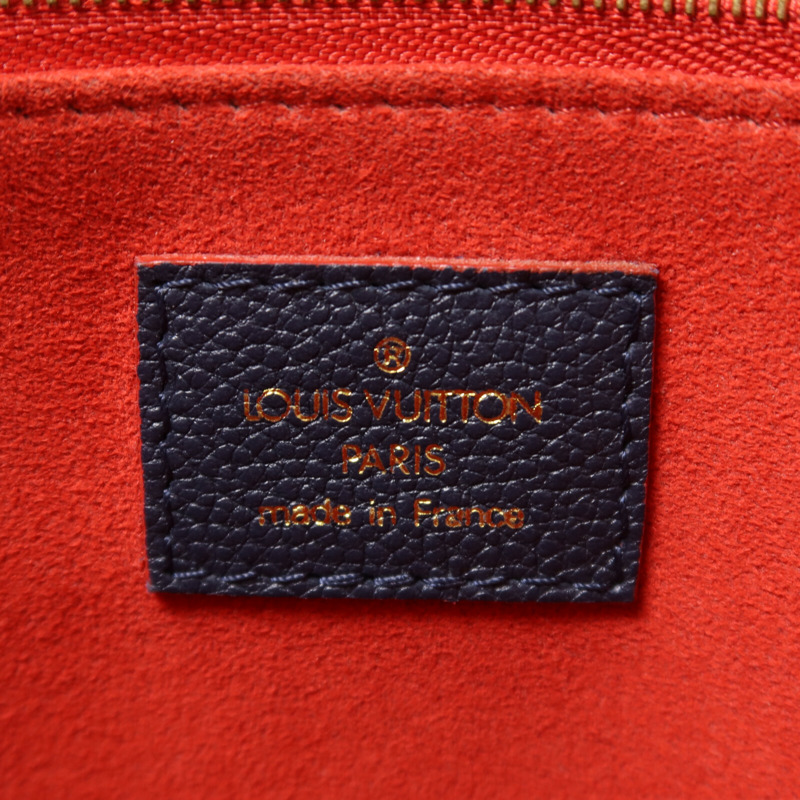 LOUIS VUITTON Monogram Empreinte Vavin PM鏈帶肩背袋深藍色-5