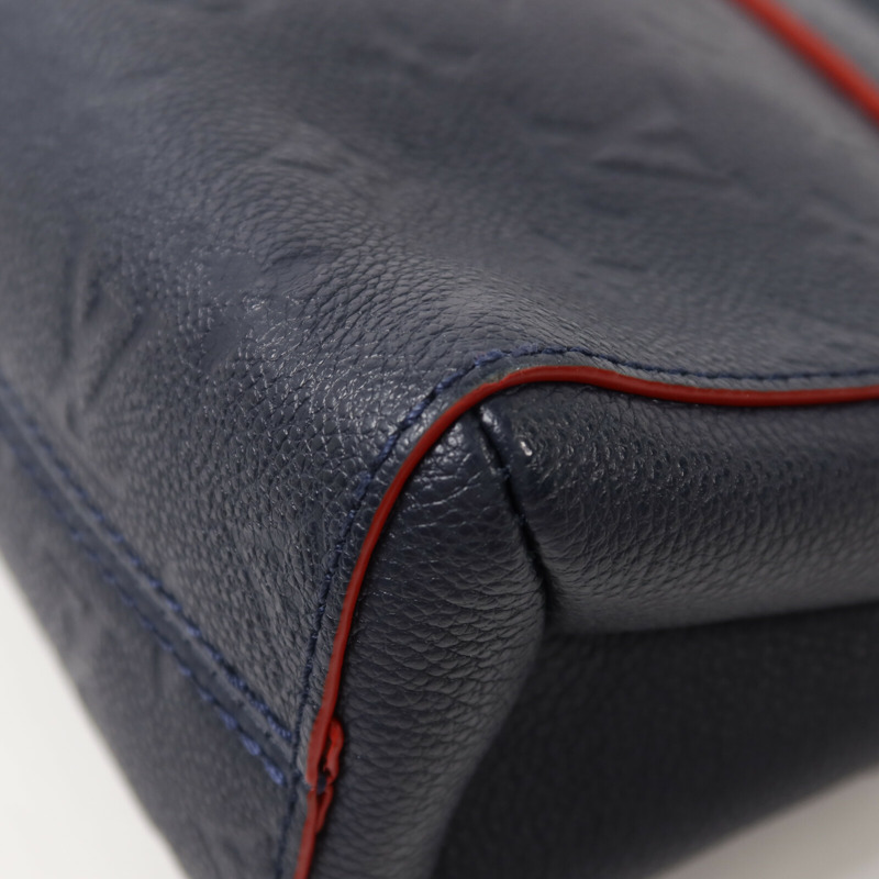 LOUIS VUITTON Monogram Empreinte Vavin PM鏈帶肩背袋深藍色-11