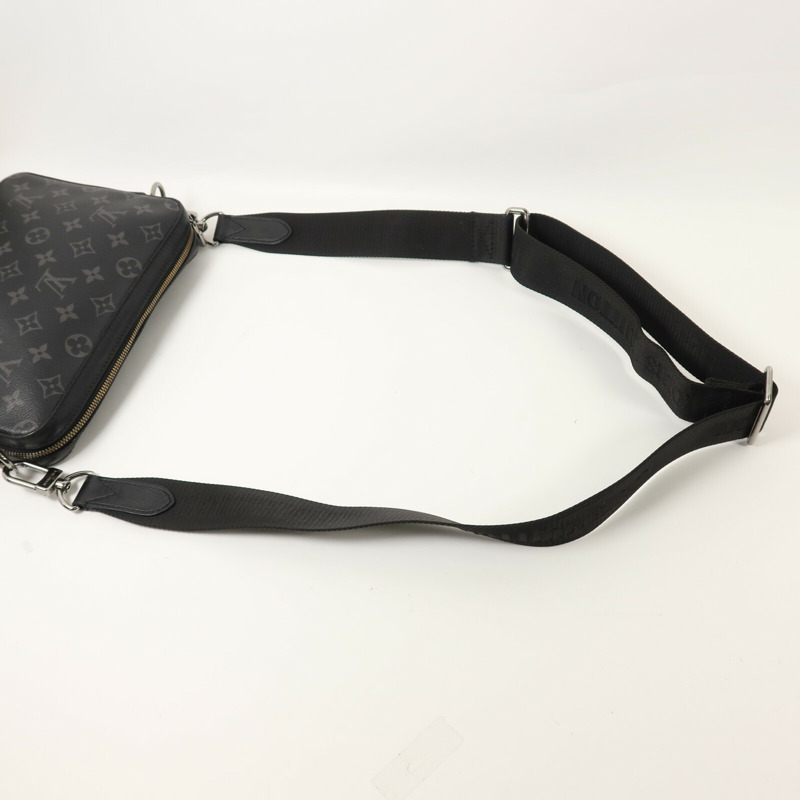 LOUIS VUITTON Monogram Eclipse Reverse Trio Messenger肩背袋-7