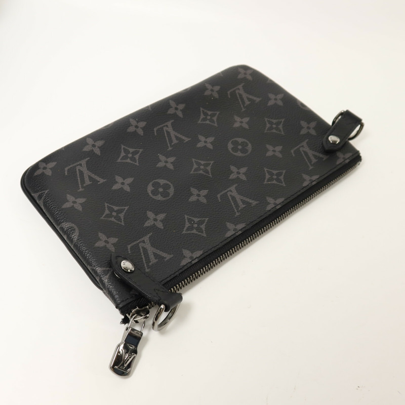 LOUIS VUITTON Monogram Eclipse Reverse Trio Messenger肩背袋-15