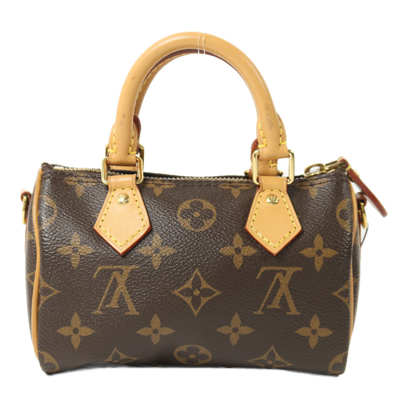 LOUIS VUITTON Monogram Nano Speedy手挽肩背兩用袋-1