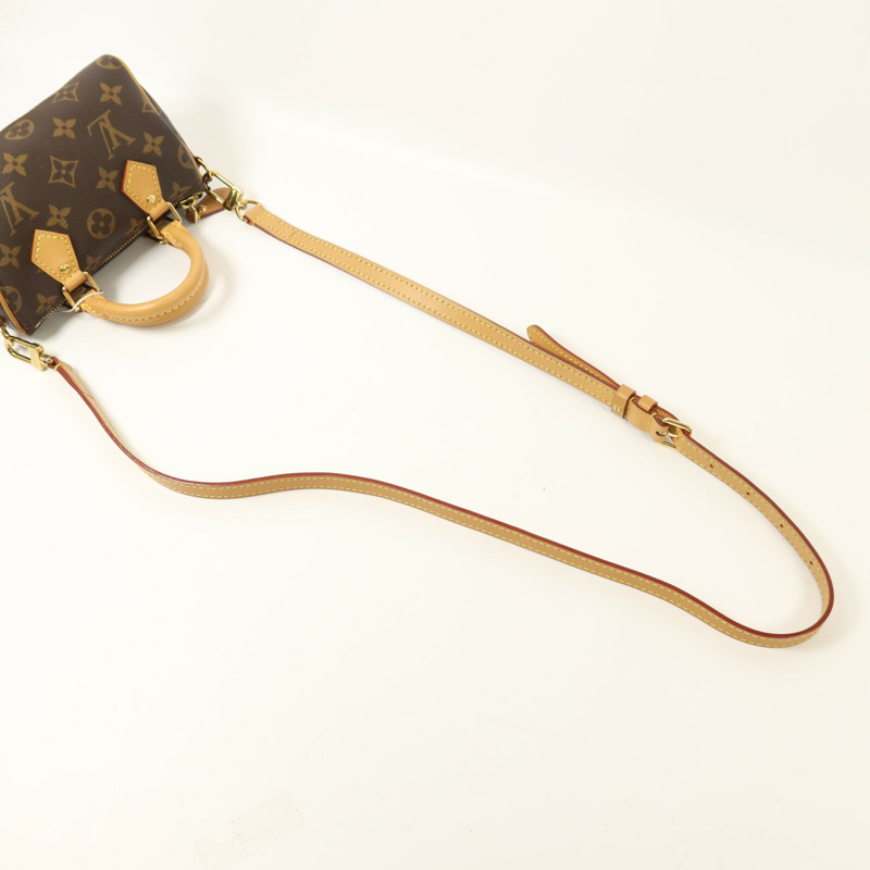 LOUIS VUITTON Monogram Nano Speedy手挽肩背兩用袋-7