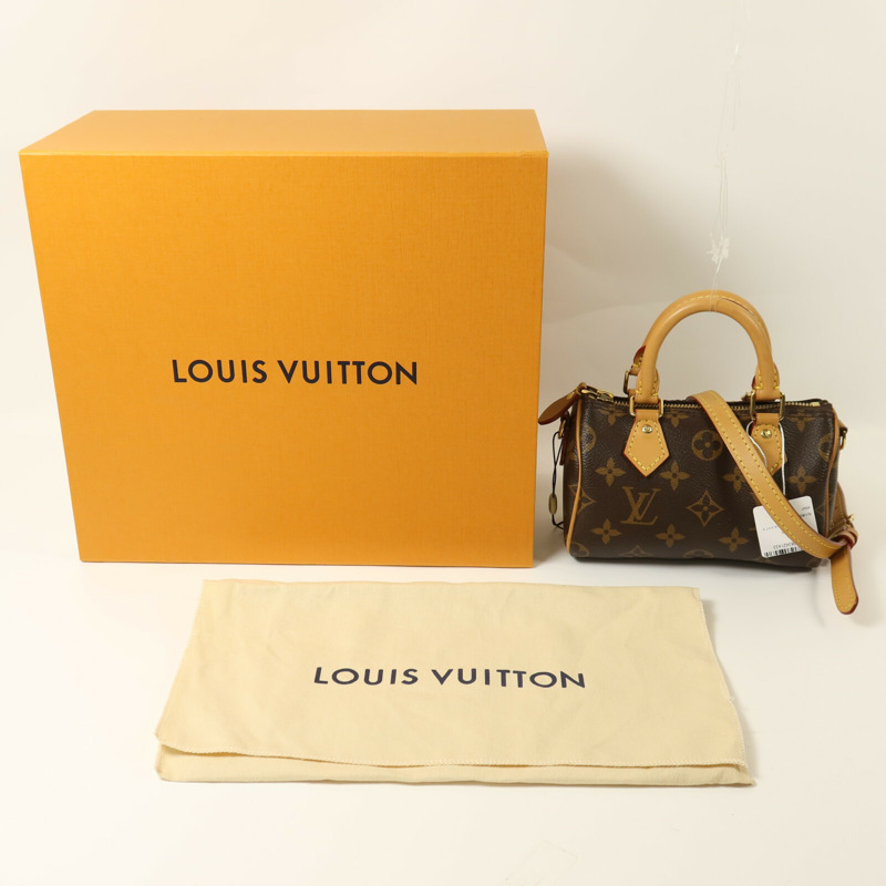 LOUIS VUITTON Monogram Nano Speedy手挽肩背兩用袋-8