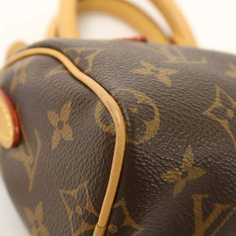 LOUIS VUITTON Monogram Nano Speedy手挽肩背兩用袋-9