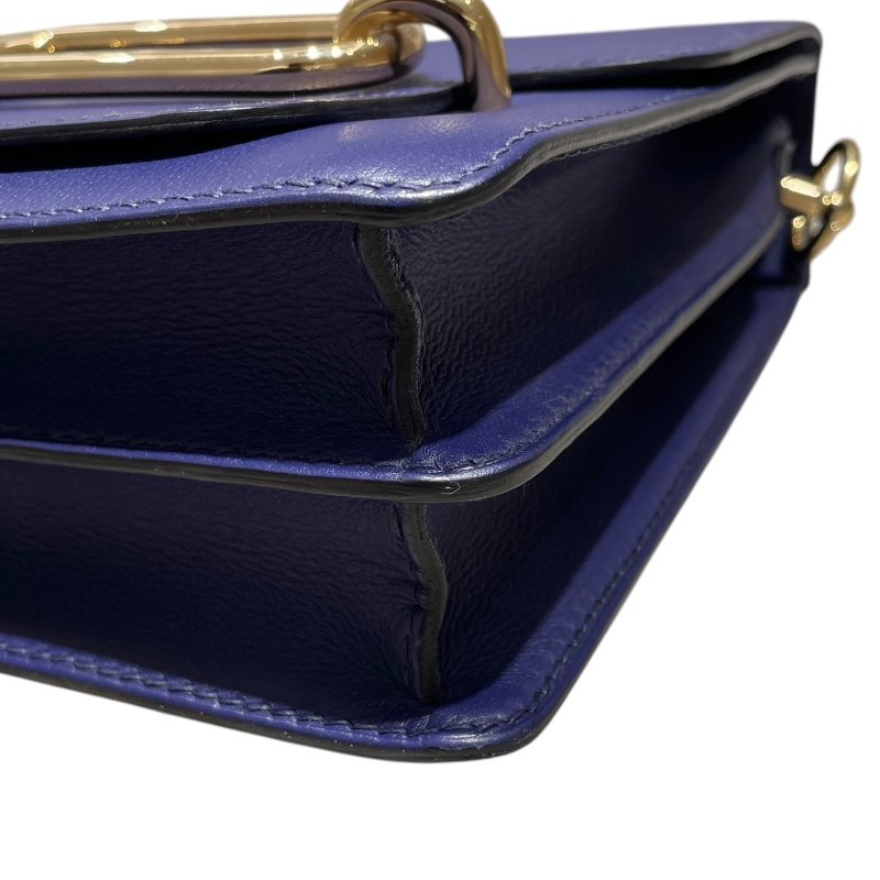 HERMES 愛馬仕 ROULIS 23 豬鼻包 皮革 藍色系 金釦-7