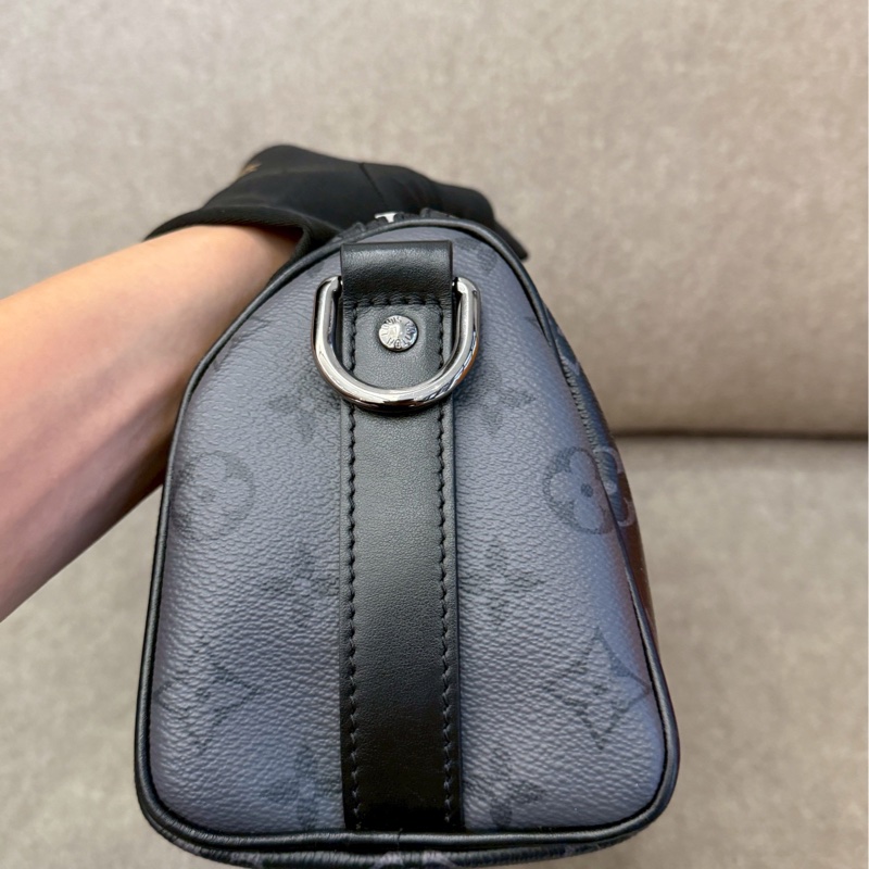 LV keepall25黑老花-1