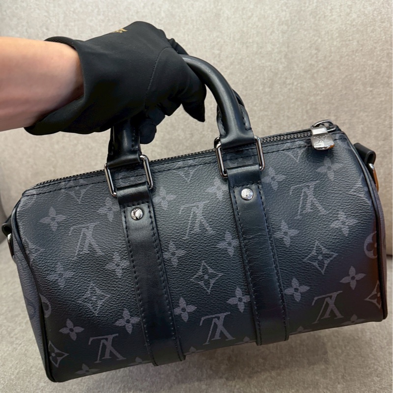 LV keepall25黑老花-2