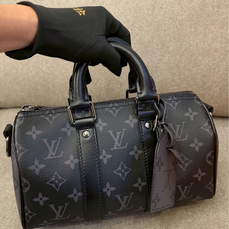 LV keepall25黑老花-3