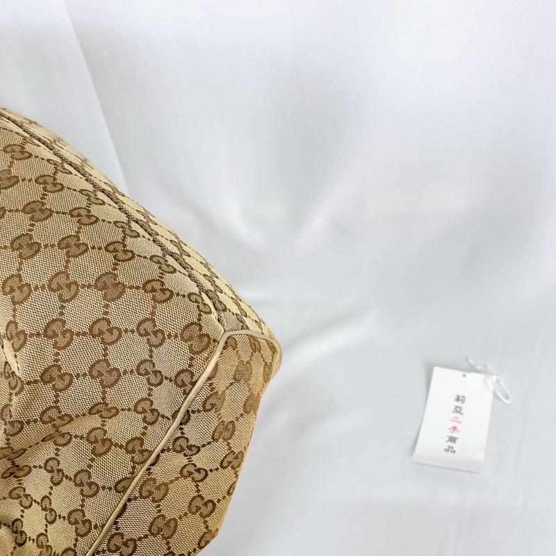 莉亞精品♡Gucci 211944 老花肩背包 白色 二手-7