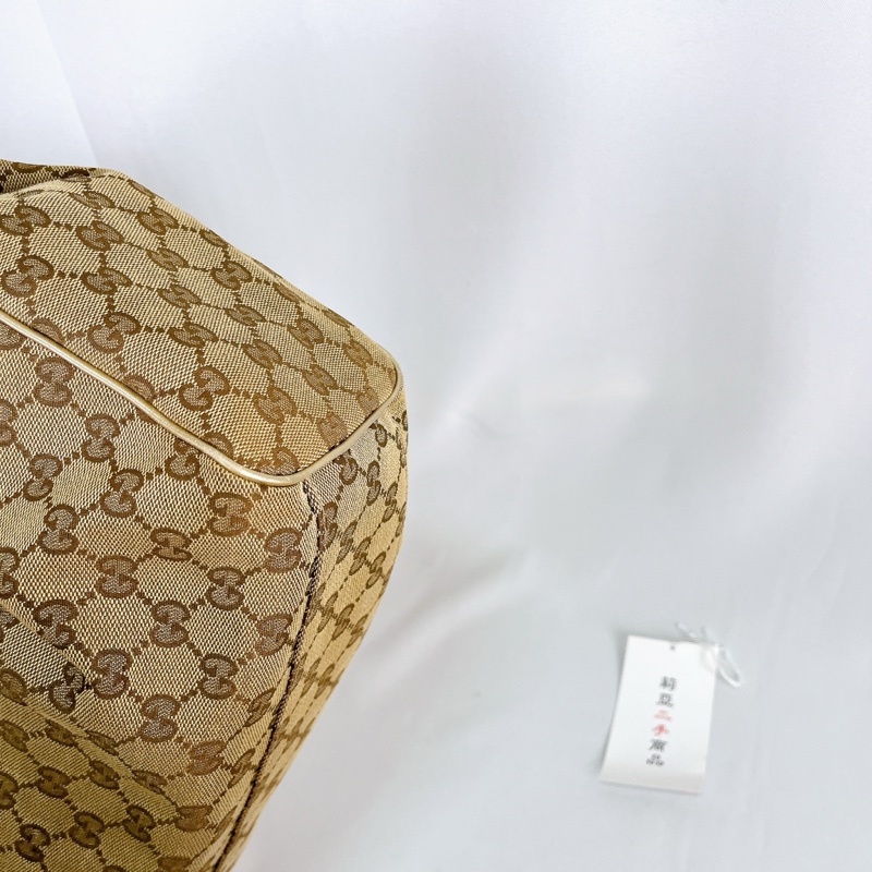 莉亞精品♡Gucci 211944 老花肩背包 白色 二手-8